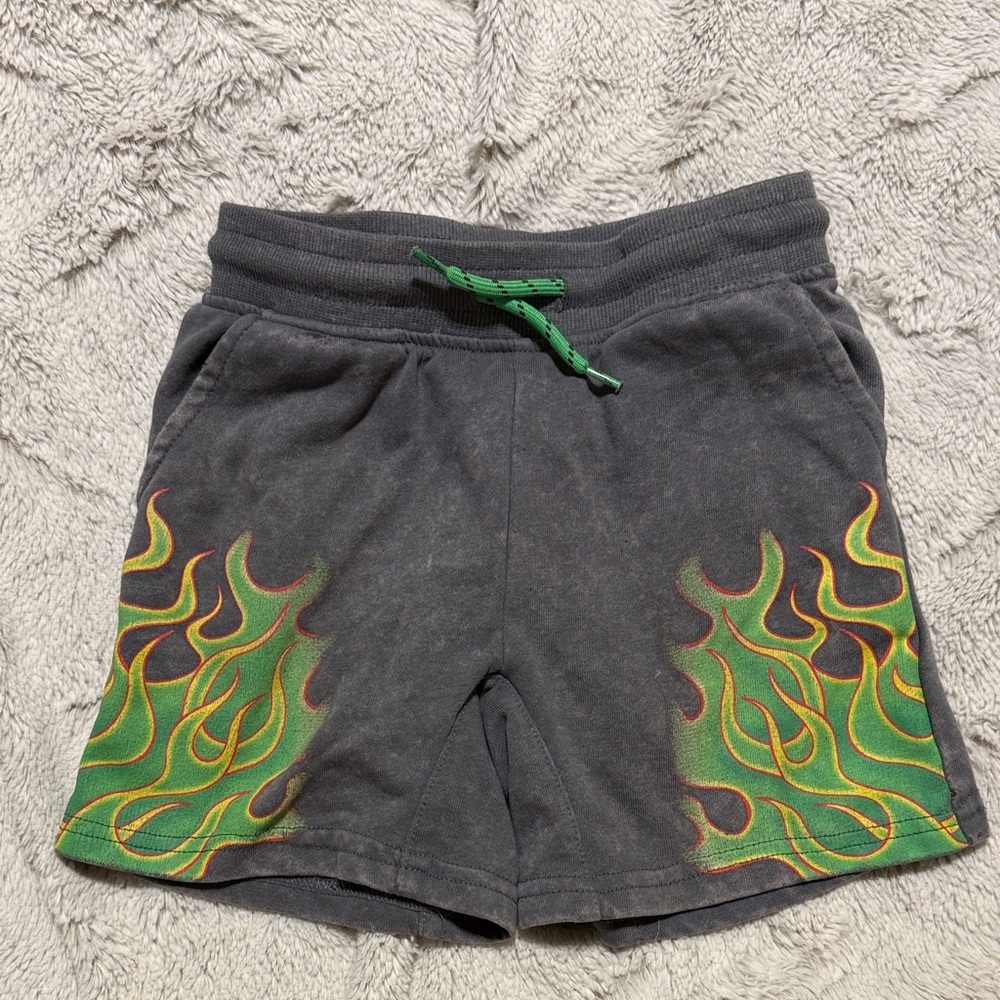 Kids Gray Flame Shorts